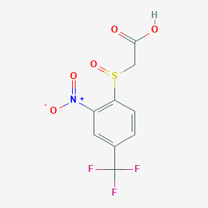 molecular formula C9H6F3NO5S B181819 {[2-Nitro-4-(trifluoromethyl)phenyl]sulfinyl}acetic acid CAS No. 957372-02-0