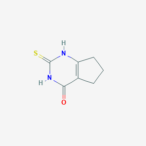molecular formula C7H8N2OS B181823 2-thioxo-1,2,3,5,6,7-hexahydro-4H-cyclopenta[d]pyrimidin-4-one CAS No. 35563-27-0
