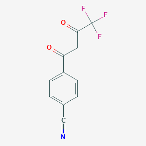molecular formula C11H6F3NO2 B181862 4-(4,4,4-Trifluoro-3-oxobutanoyl)benzonitrile CAS No. 179184-61-3