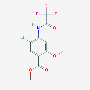 molecular formula C11H9ClF3NO4 B018188 Methyl 5-chloro-2-methoxy-4-trifluoroacetamidobenzoate CAS No. 447438-06-4
