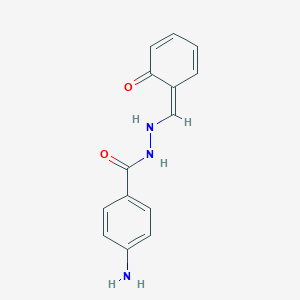 molecular formula C14H13N3O2 B181885 4-amino-N'-[(Z)-(6-oxocyclohexa-2,4-dien-1-ylidene)methyl]benzohydrazide CAS No. 50366-22-8