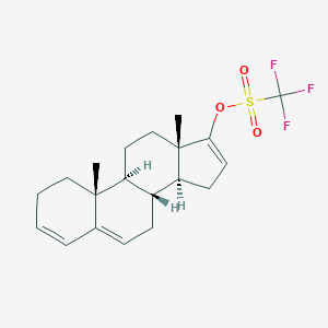 molecular formula C20H25F3O3S B181908 [(8R,9S,10R,13S,14S)-10,13-dimethyl-2,7,8,9,11,12,14,15-octahydro-1H-cyclopenta[a]phenanthren-17-yl] trifluoromethanesulfonate CAS No. 154229-36-4