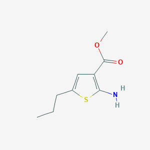 molecular formula C9H13NO2S B182007 2-氨基-5-丙硫基噻吩-3-甲酸甲酯 CAS No. 343855-83-4