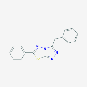 molecular formula C16H12N4S B182037 3-Benzyl-6-phenyl[1,2,4]triazolo[3,4-b][1,3,4]thiadiazole CAS No. 93073-20-2