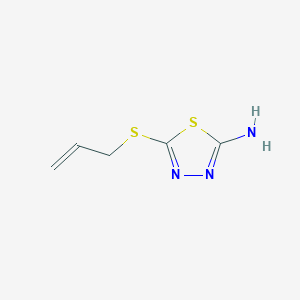 molecular formula C5H7N3S2 B182065 5-烯丙基硫代-[1,3,4]噻二唑-2-胺 CAS No. 30062-44-3