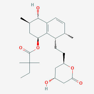 B182106 (1S,3R,4S,7S,8S)-4-Hydroxy-8-{2-[(2R,4R)-4-hydroxy-6-oxooxan-2-yl]ethyl}-3,7-dimethyl-1,2,3,4,7,8-hexahydronaphthalen-1-yl 2,2-dimethylbutanoate CAS No. 149949-05-3