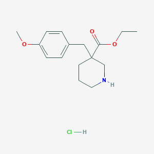 B182109 Ethyl 3-(4-methoxybenzyl)piperidine-3-carboxylate hydrochloride CAS No. 176524-06-4