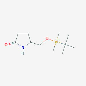 B182113 5-(((tert-Butyldimethylsilyl)oxy)methyl)pyrrolidin-2-one CAS No. 177911-57-8