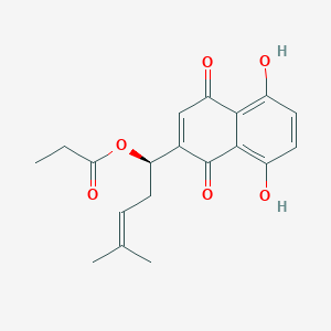molecular formula C19H20O6 B182121 Propionylshikonin CAS No. 162283-70-7