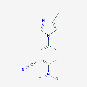 molecular formula C11H8N4O2 B182187 4-(4-methyl-1H-imidazol-1-yl)-2-cyanonitrobenzene CAS No. 159686-96-1
