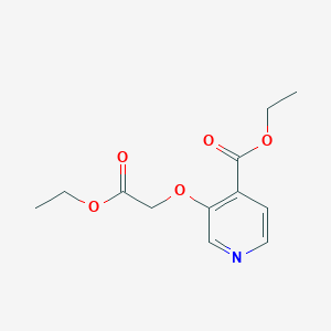 molecular formula C12H15NO5 B182197 3-(2-乙氧基-2-氧代乙氧基)异烟酸乙酯 CAS No. 18343-02-7