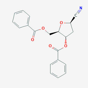B182221 [(2R,3S,5R)-3-benzoyloxy-5-cyanooxolan-2-yl]methyl benzoate CAS No. 170983-98-9