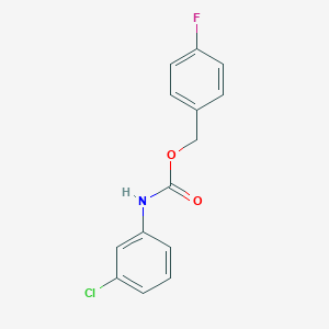B182274 (4-fluorophenyl)methyl N-(3-chlorophenyl)carbamate CAS No. 198879-51-5
