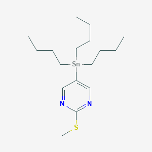 B182279 2-(Methylthio)-5-(tributylstannyl)pyrimidine CAS No. 120717-37-5