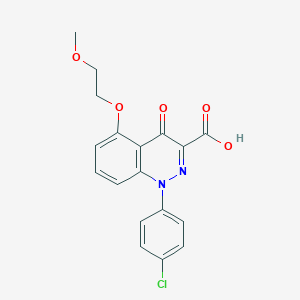 B182284 1-(4-Chlorophenyl)-5-(2-methoxyethoxy)-4-oxo-1,4-dihydrocinnoline-3-carboxylic acid CAS No. 130561-48-7