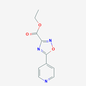 molecular formula C10H9N3O3 B182370 5-(吡啶-4-基)-1,2,4-恶二唑-3-羧酸乙酯 CAS No. 151097-45-9