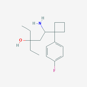 molecular formula C17H26FNO B182406 1-Amino-3-ethyl-1-[1-(4-fluorophenyl)cyclobutyl]pentan-3-ol CAS No. 106080-66-4