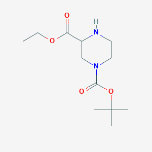 B182462 1-tert-Butyl 3-ethyl piperazine-1,3-dicarboxylate CAS No. 183742-29-2