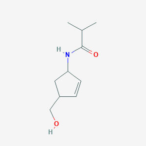 molecular formula C10H17NO2 B182509 N-[4-(Hydroxymethyl)cyclopent-2-EN-1-YL]-2-methylpropanamide CAS No. 199395-85-2