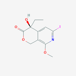 molecular formula C11H12INO4 B182525 (S)-4-Ethyl-4-hydroxy-6-iodo-8-methoxy-1,4-dihydro-pyrano[3,4-c]pyridin-3-one CAS No. 174092-79-6