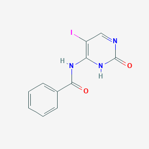 molecular formula C11H8IN3O2 B182529 N-(5-碘-2-氧代-1,2-二氢嘧啶-4-基)苯甲酰胺 CAS No. 145913-85-5