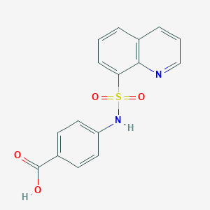 molecular formula C16H12N2O4S B182545 4-(Quinoline-8-sulfonamido)benzoic acid CAS No. 116834-64-1