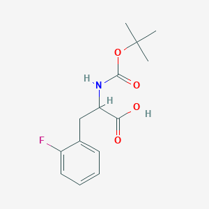 molecular formula C14H18FNO4 B182621 3-(2-氟苯基)-2-[(2-甲基丙烷-2-基)氧羰基氨基]丙酸 CAS No. 186431-96-9