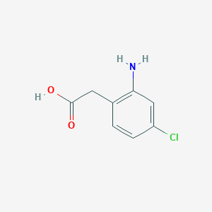 molecular formula C8H8ClNO2 B182647 2-(2-Amino-4-chlorophenyl)acetic acid CAS No. 177985-31-8