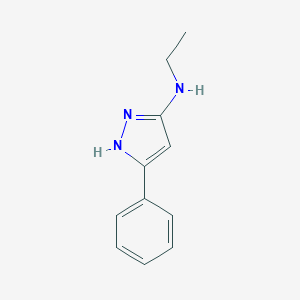molecular formula C11H13N3 B182678 N-ethyl-5-phenyl-1H-pyrazol-3-amine CAS No. 101476-66-8
