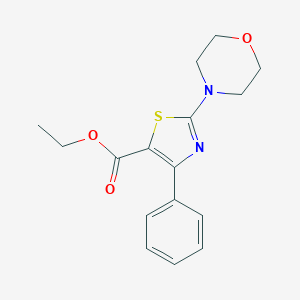 molecular formula C16H18N2O3S B182683 2-Morpholin-4-YL-4-phenyl-thiazole-5-carboxylic acid ethyl ester CAS No. 55040-86-3