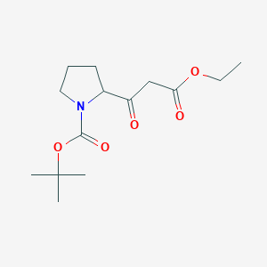 molecular formula C14H23NO5 B182695 叔丁基 2-(3-乙氧基-3-氧代丙酰基)吡咯烷-1-羧酸酯 CAS No. 108310-01-6
