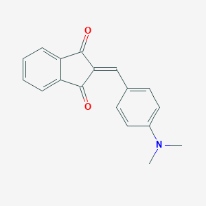 molecular formula C18H15NO2 B182727 1,3-茚满酮，2-(对二甲氨基苄亚基)- CAS No. 21889-13-4