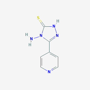 molecular formula C7H7N5S B182746 4-amino-5-(pyridin-4-yl)-4H-1,2,4-triazole-3-thiol CAS No. 36209-51-5