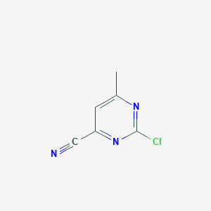 molecular formula C6H4ClN3 B182749 2-Chloro-6-methylpyrimidine-4-carbonitrile CAS No. 16858-56-3