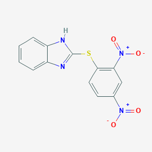 molecular formula C13H8N4O4S B182768 1H-Benzimidazole, 2-[(2,4-dinitrophenyl)thio]- CAS No. 19919-16-5