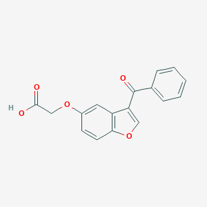 molecular formula C17H12O5 B182779 3-Benzoylbenzofuran-5-yl hydroperoxymethyl ketone CAS No. 82039-81-4