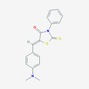 molecular formula C18H16N2OS2 B182815 5-[4-(Dimethylamino)benzylidene]-3-phenyl-2-thioxo-1,3-thiazolidin-4-one CAS No. 3698-12-2