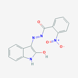 molecular formula C15H10N4O4 B182817 2-nitro-N'-(2-oxoindol-3-yl)benzohydrazide CAS No. 20096-32-6