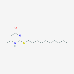 molecular formula C15H26N2OS B182823 4(1H)-Pyrimidinone, 2-(decylthio)-6-methyl- CAS No. 138468-65-2