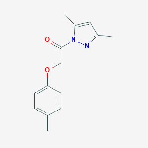 molecular formula C14H16N2O2 B182825 3,5-Dimethyl-1-((4-methylphenoxy)acetyl)pyrazole CAS No. 75129-60-1