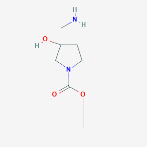molecular formula C10H20N2O3 B182832 叔丁基3-(氨甲基)-3-羟基吡咯烷-1-羧酸酯 CAS No. 114214-73-2