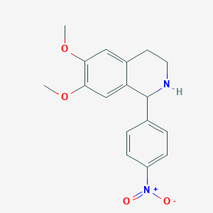 molecular formula C17H18N2O4 B182834 6,7-Dimethoxy-1-(4-nitro-phenyl)-1,2,3,4-tetrahydro-isoquinoline CAS No. 47281-61-8