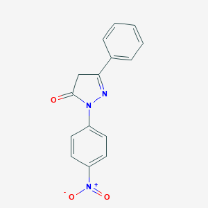 molecular formula C15H11N3O3 B182842 2-(4-nitrophenyl)-5-phenyl-4H-pyrazol-3-one CAS No. 60798-14-3