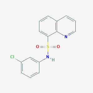 molecular formula C15H11ClN2O2S B182887 N-(3-氯苯基)-8-喹啉磺酰胺 CAS No. 158729-23-8