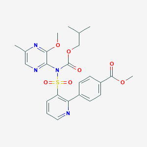 B182894 Methyl 4-(3-(n-(isobutoxycarbonyl)-n-(3-methoxy-5-methylpyrazin-2-yl)sulfamoyl)pyridin-2-yl)benzoate CAS No. 186497-89-2
