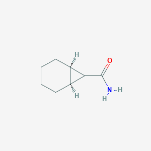 molecular formula C8H13NO B018291 Bicyclo[4.1.0]heptane-7-carboxamide, (1alpha,6alpha,7alpha)-(9CI) CAS No. 107872-82-2