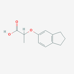 molecular formula C12H14O3 B182916 2-(2,3-二氢-1H-茚-5-氧基)丙酸 CAS No. 91496-98-9