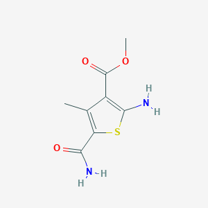 molecular formula C8H10N2O3S B182924 2-氨基-5-氨基羰基-4-甲硫代苯并-3-甲酸甲酯 CAS No. 350996-94-0
