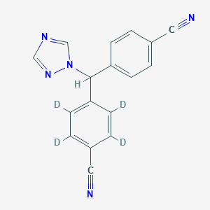 molecular formula C17H11N5 B018294 Letrozole-d4 (major) CAS No. 1133712-96-5