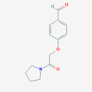 molecular formula C13H15NO3 B183076 4-(2-Oxo-2-pyrrolidin-1-yl-ethoxy)-benzaldehyde CAS No. 438229-79-9